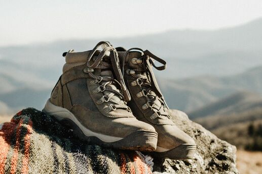 old hiking boots